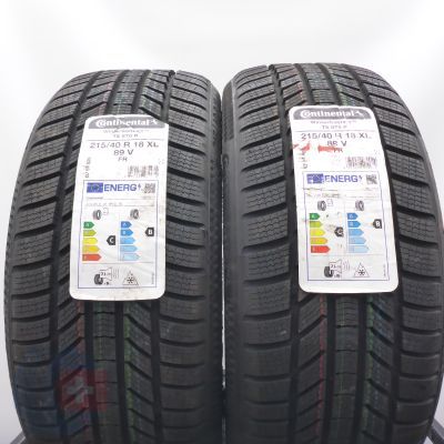 3. Opony 215/40 R18 4x CONTINETAL 89V XL WinterContact TS 870 P Zimowe 2022 Nieużywane 