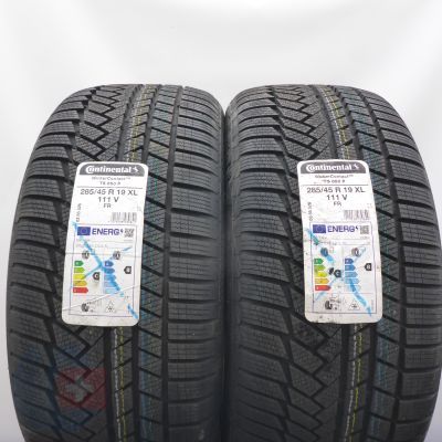 Opony 285/45 R19 2x CONTINENTAL 111V XL WinterContact TS850P Zimowe 2022 Nieużywane 