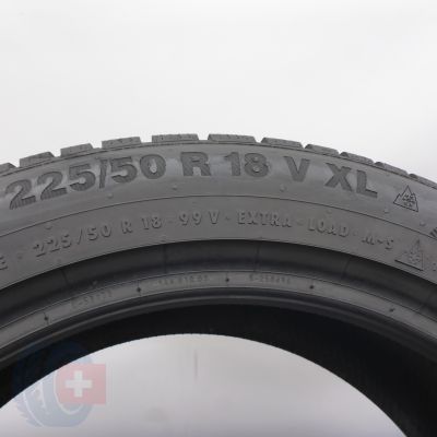 6. Opony 225/50 R18 4x CONTINENTAL 99V XL WinterContact Ts850P Zimowe 2021 8mm