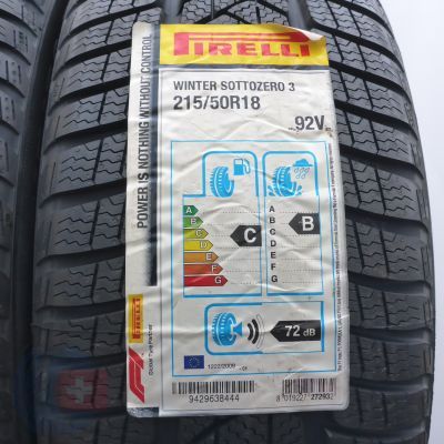 3. Opony 215/50 R18 4x PIRELLI 92V Winter Sottozero 3 Zimowe 2019 