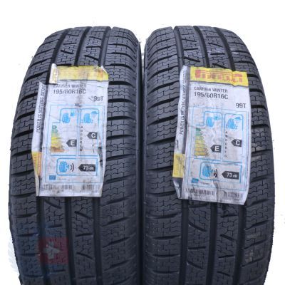 Opony 195/60 R16C 2x PIRELLI 99/97T Carrier Winter Zimowe 2017 Nieużywane 