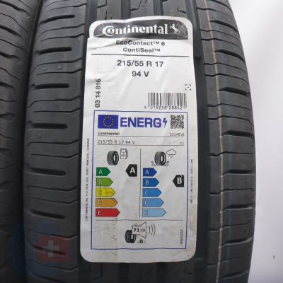 2. Opony 215/55 R17 2x CONTINENTAL 94V EcoContact 6 Seal Letnie 2025 Nieużywane