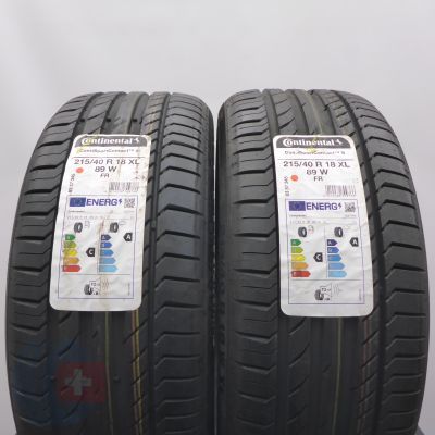 Opony 215/40 R18 2x CONTINENTAL 89W XL ContiSportContact 5 Letnie 2022 