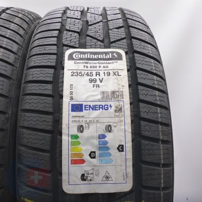 2. Opony 235/45 R19 2x CONTINENTAL 99V XL ContiWinterContact TS 830 P A0 Zimowe 2023