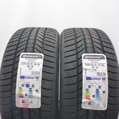 3. Opony 225/35 R18 4x CONTINENTAL 87W XL WinterContact TS 870 P Zimowe 2022 Nieużywane 