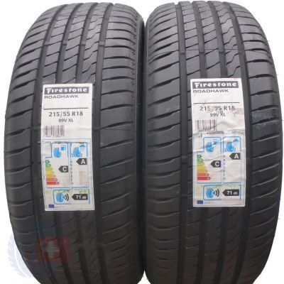 4. 4 x FIRESTONE 215/55 R18 99V XL RoadHawk Lato 2019 Jak Nowe