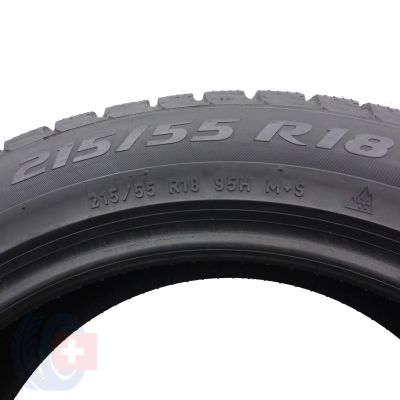 5. Opony 215/55 R18 4x PIRELLI 95H Winter SottoZero 3 Zimowe 2021 6.2-7.2mm