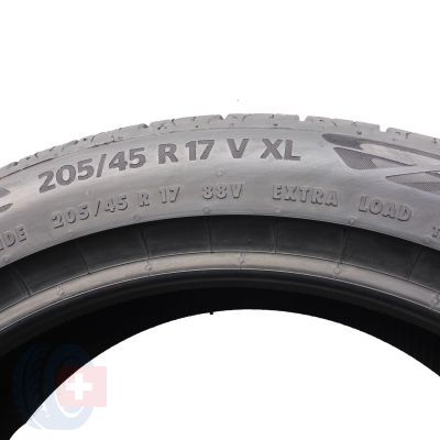 6. Opony 205/45 R17 4x CONTINENTAL 88V XL EcoContact 6 Letnie 2022 Nieużywane 