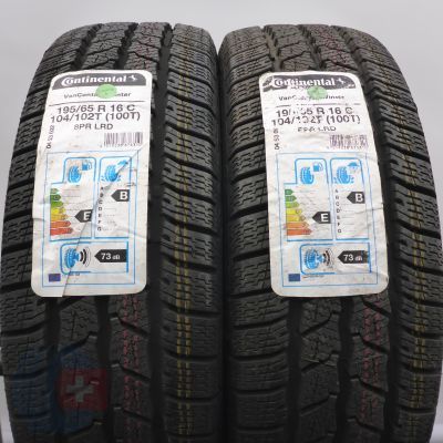 3. Opony 195/65 R16C 4x CONTINENTAL 104/102T VanContact Winter Zimowe 2019 Jak Nowe