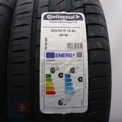 2. Opony 225/50 R18 4x CONTINENTAL 99W XL PremiumContact6 BMW Letnie 2025 Nieużywane