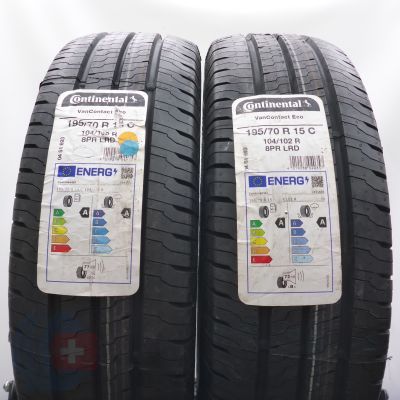 3. Opony 195/70 R15C 4x CONTINENTAL 104/102R VanContact Eco Letnie 2021/23 