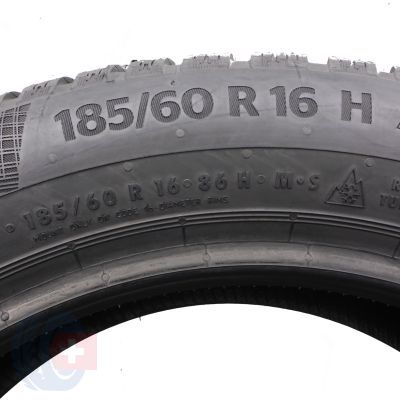 4. Opony 185/60 R16 2x CONTINENTAL 86H WinterContact TS860 Zimowe 2021 Jak Nowe Nieużywane 