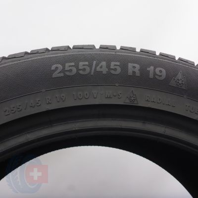 5. Opony 255/45 R19 2x CONTINENTAL 100V NO ContiWinterContact Ts830P Zimowe 2023 6,2-6,7mm