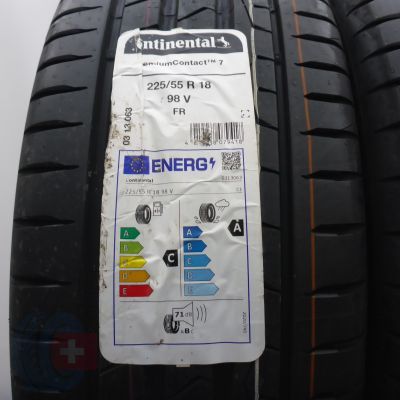 2. Opony 225/55 R18 4x CONTINENTAL 98V PremiumContact 6 Letnie 2025 Nieużywane