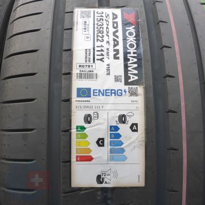 2. Opony 315/35 R22 2x YOKOHAMA 111Y Avan Sport V107E BMW Letnie 2023 