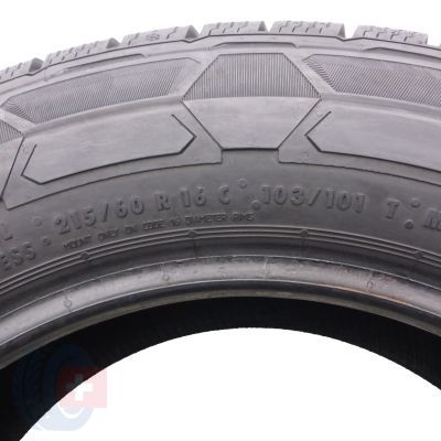 5. 2 x CONTINENTAL 215/60 R16C 103/101T VanContact Winter Zima 9mm 2017 Jak Nowe