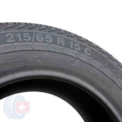 6. 4 x CONTINENTAL 215/65 R15 C 104/102T Vanco 2 Lato 2014/17  7-7.8mm