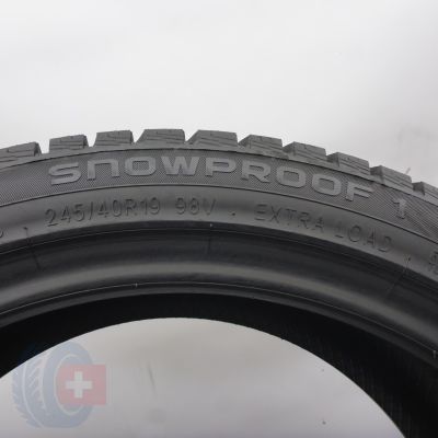 8. Opony 245/40 R19 4x NOKIAN 98V  Snowproof 1 Zimowe 2024 7,2-6,8mm