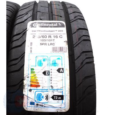 2. Opony  215/60 R16C 4x CONTINENTAL 103/101T ContiVanContact 200 Letnie 2017/19 Nieużywane 