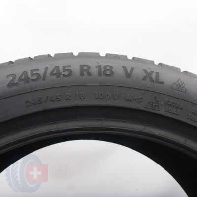 7. Opony 245/45 R18 4x CONTINENTAL100V WinterContact TS 870 P Zimowe 2023  7,8-7,2-6,8mm 
