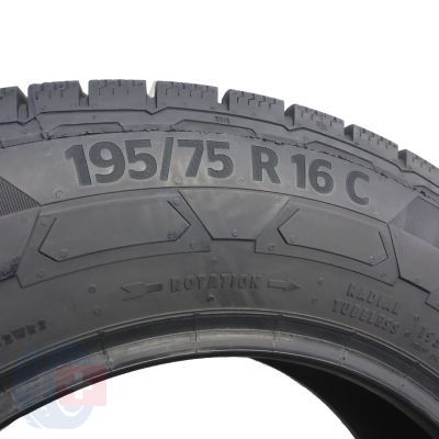 6. 4 x CONTINENTAL 195/75 R16C 107/105R VanContact Winter 2021 Zima 6,2-7mm