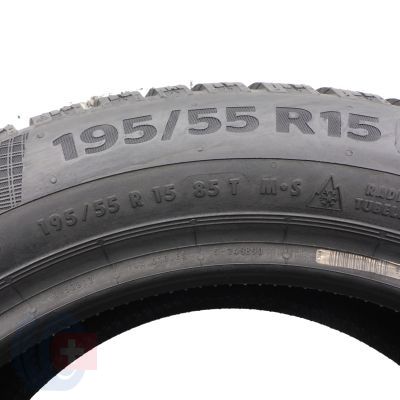 4. Opony 195/55 R15 2x CONTINENTAL 85T WinterContact TS860 Zimowe 2020 Jak Nowe Nieużywane