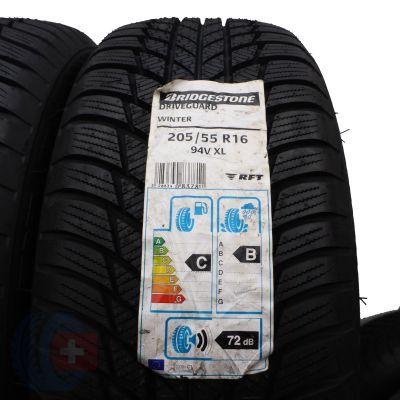 3. Opony 205/55 R16 4x BRIDGESTONE 94V XL Driveguard RunFlat Zimowe 2016 Nieużywane