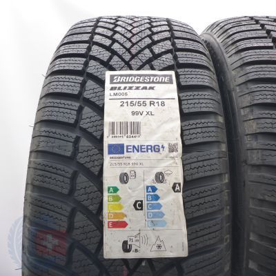 2. Opony 215/55 R18 2x BRIDGESTONE 99V XL Blizzak LM005 Zimowe 2023