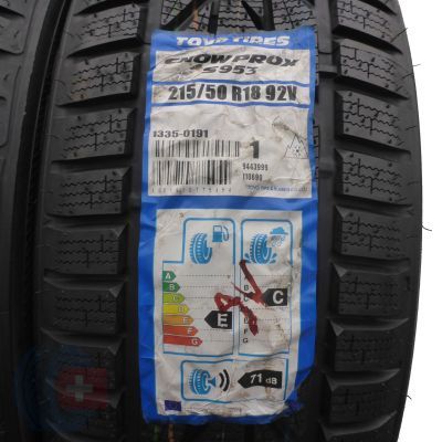 2. 4 x TOYO 215/50 R18 92V SnowProx S953 Zima 2016 