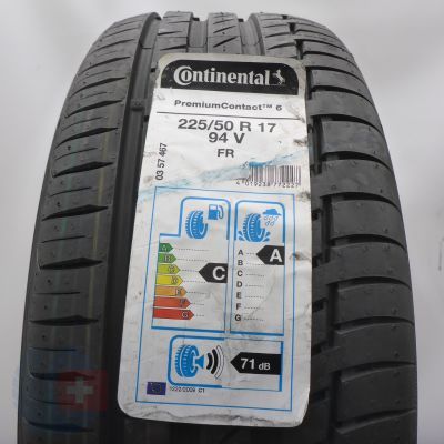 Opona 225/50 R17 1x CONTINENTAL 94V PremiumContact 6 Letnia 2021 Nieużywana 