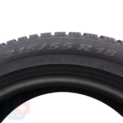 6. Opony 215/55 R18 2x PIRELLI 99H XL Winter 2 Cinturato Zimowe 2021 Jak Nowe 7,2mm