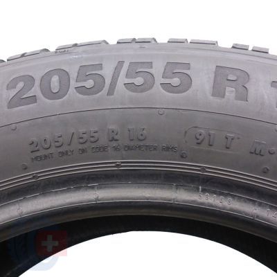 5. Opony 205/55 R16 2x CONTINENTAL 91T ContiWinterContact TS850 zimowe 6,5-7,2mm 2015