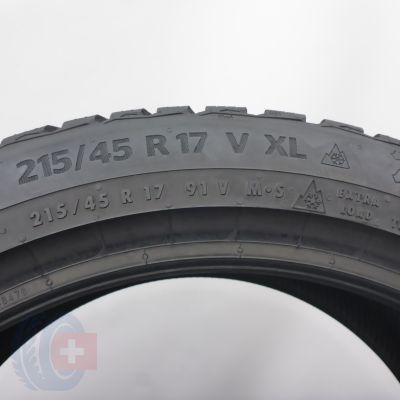 7. Opony 215/45 R17 4x CONTINENTAL 91V XL  WinterContact TS 870 Zimowe 2023 7,8-8,8mm