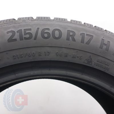 6. Opony 215/60 R17 4x CONTINENTAL 96H WinterContact TS 870 P Zimowe 2022 8,8 i 8,5mm
