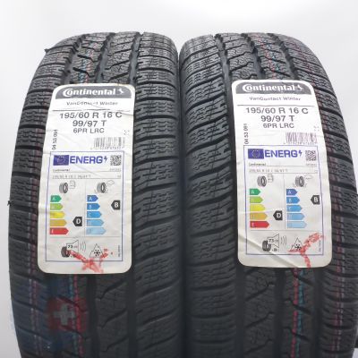 3. Opony 195/60 R16C 4x CONTINENTAL 99/97T VanContact Winter Zimowe 2022 