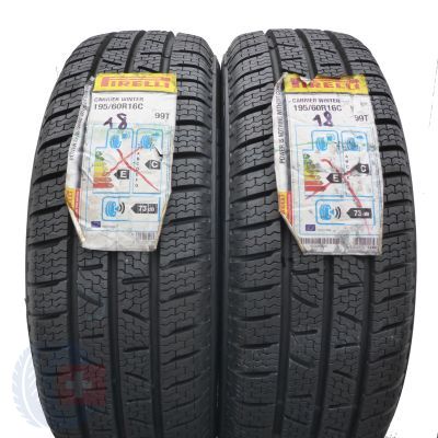 Opony 195/60 R16C 2x PIRELLI 99/97T Carrier Winter Zimowe 2018 Nieużywane 