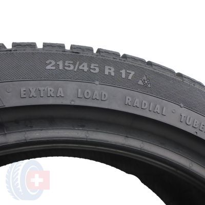4. 1 x CONTINENTAL 215/45 R17 91V XL ContiWinterContact TS 830 P Zima 7mm