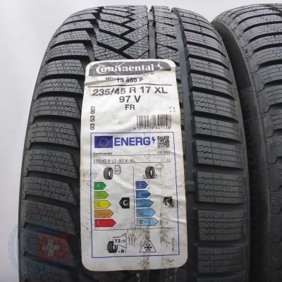 2. Opony 235/45 R17 2x CONTINENTAL 97V XL WinterContact TS 850 P Zimowe 2022