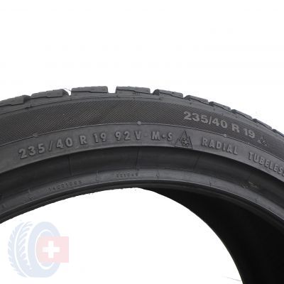 6. 2 x CONTINENTAL 235/40 R19 92V ContiWinterContact TS 830 P N0 Zima 6mm