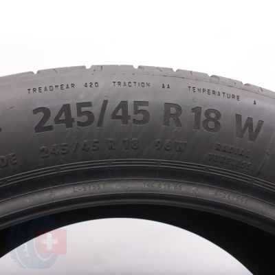 4. Opony 245/45 R18 2x CONTINENTAL 96W EcoContact6 Letnie 2023 5,8-6mm