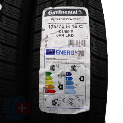 2. Opony 175/75 R16C 4x CONTINENTAL 101/99R VanContact Winter Zimowe 2022,2023 Jak Nowe Nieużywane