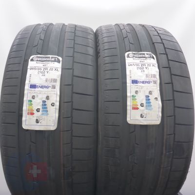 Opony  265/35 ZR22 2x CONTINENTAL 102Y XL SportContact 6 MGT Letnie 2022 
