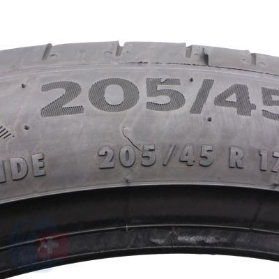 8. Opony 205/45 R17 4x CONTINENTAL 88V XL PremiumContact 6 Letnie 2021 5,8-7,2mm