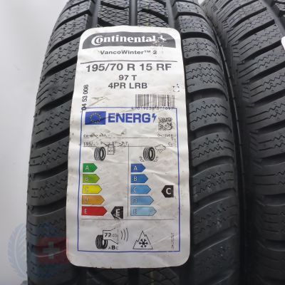 2. Opony 195/70 R15 4x CONTINENTAL 97T VancoWinter 2 Reinforced Zimowe 2022