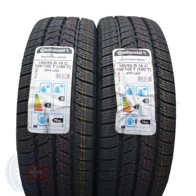Opony 195/65 R16C 2x CONTINENTAL 104/102T VanContact Winter Zimowe 2021 Jak Nowe Nieużywane