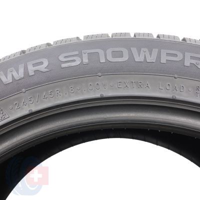 5. Opony 245/45 R18 2x NOKIAN 100V XL WR Snowproof P zimowe 7,8mm 2023 Jak Nowe