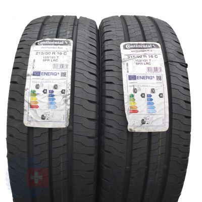 4. Opony 215/60 R16C 4x CONTINENTAL 103/101T ContiVanContact eco Letnie 2021 Jak Nowe