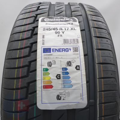 Opony 245/45 R17 1x CONTINENTAL 99Y XL PremiumContact 6 Letnia 2022 