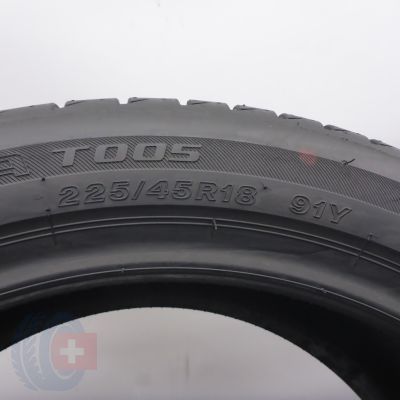 6. Opony 225/45 R18 2x BRIDGESTONE 91Y Turanza T005 Letnie 2022 7,2mm