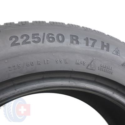 4. 2 x CONTINENTAL 225/60 R17 99H WinterContact TS850P SUV Zima 2015 Jak Nowe 7mm